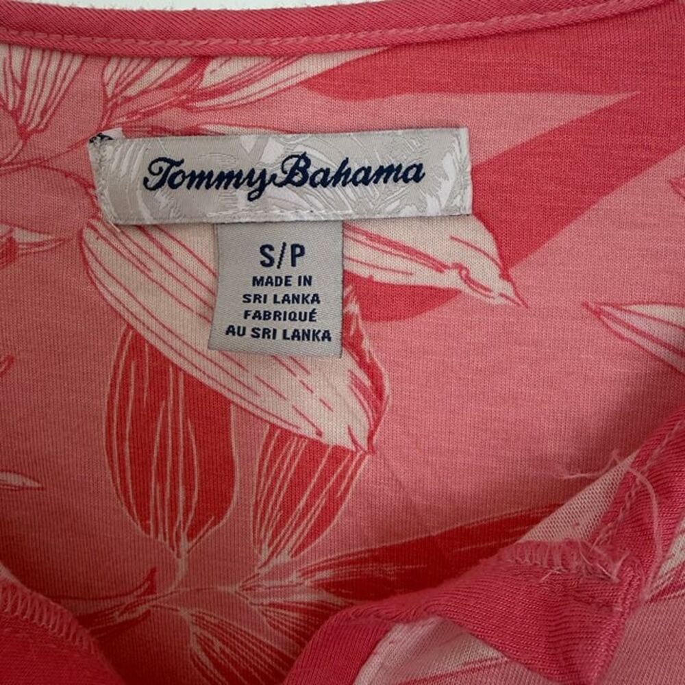 Tommy Bahama Pink Tropical Print Pajama Set Top & Wide Leg Lounge Pants Small - Picture 6 of 8